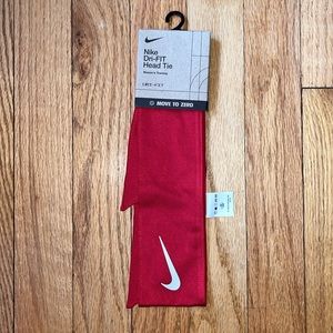 Nike Dry Red Head Tie Headband OSFM Red Dri Fit Headband  NWT